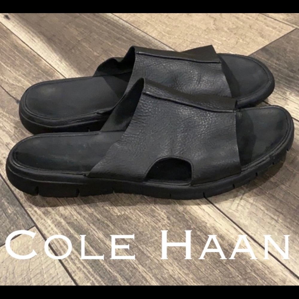 Mens size 10 Coke Han leather flip flops!